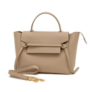 セリーヌ(CELINE)のセリーヌ ベルトバッグ ミニ 2WAY ショルダーバッグ レザー ライトトープ(ハンドバッグ)