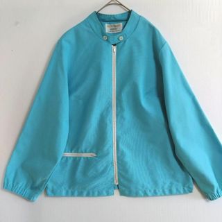 219　KORATRON　スイングトップ　M　青緑　US古着　レディス　薄手(ブルゾン)