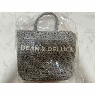 ディーンアンドデルーカ(DEAN & DELUCA)のDEAN & DELUCA BEAMS クロッシェバスケットバッグS グレー(かごバッグ/ストローバッグ)