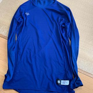 デサント、DESCENTE、長袖アンダーシャツ、ブルー、青、L