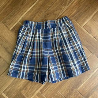 ジーユー(GU)のGUチェック柄 キュロットパンツ　140(パンツ/スパッツ)
