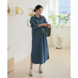 【美品】SOIM マタニティワンピース*オーバーデニムシャツ　授乳対応可