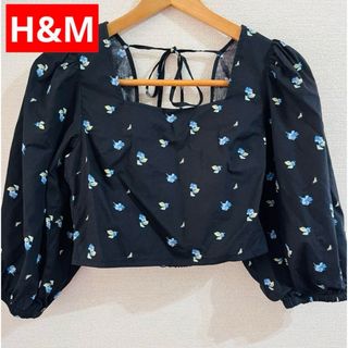 エイチアンドエム(H&M)の【H&M】ショート丈トップス　ショート　ブラウス　S(シャツ/ブラウス(半袖/袖なし))