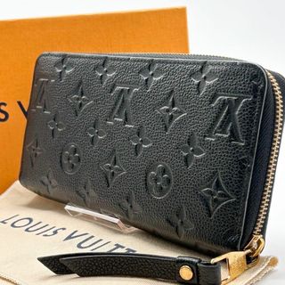 ルイヴィトン(LOUIS VUITTON)の極美品✨ ルイヴィトン 長財布 ジッピーウォレット モノグラムアンプラント　黒(財布)