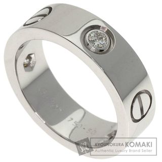 カルティエ(Cartier)のCARTIER カルティエ ラブリング ハーフ ダイヤモンド #50 リング・指輪 K18WG レディース [中古](リング(指輪))