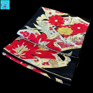 【美品】六通柄袋帯　吉祥文　振袖　黒留袖　色留袖　訪問着　パーティー　フォーマル(帯)