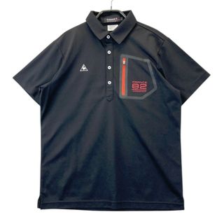 サイズ：L LE COQ GOLF ルコックゴルフ 半袖ポロシャツ ブラック系 [240101495541] ゴルフウェア メンズ ストスト