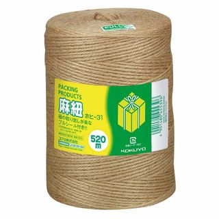 コクヨ(KOKUYO) 麻紐 きなり色 520m巻 チーズ巻き ホヒ-31(その他)