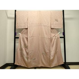 平和屋着物▽中国三大刺繍　スワトウ刺繍　訪問着　単衣　絞り　地紙重ね花唐草文　金彩　正絹　逸品　CAAV8876gh(着物)