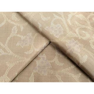 平和屋着物●本場大島紬　9マルキ　更紗花唐草文　正絹　逸品　DAAV1404tw(着物)