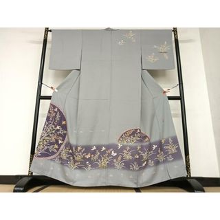 平和屋着物●訪問着　友禅　作家物　花鳥文　暈し染め　金彩　正絹　逸品　AAAY0239zg(着物)