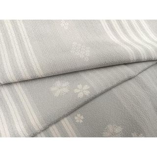 平和屋着物●上質な小紋　桜間道　正絹　逸品　AAAY5932ph(着物)