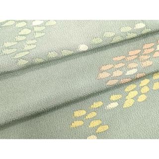 平和屋着物●上質な小紋　抽象文様　鬼しぼ縮緬　正絹　逸品　DAAV1494tw(着物)