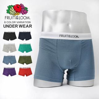 ボクサーパンツ fruit of the loom フルーツオブザルーム パンツ 下着 メンズ アンダーウェア ブランド シンプル M L XL おしゃれ プレゼント 贈り物 ギフト ブラック ネイビー グリーン オリー GREY(ボクサーパンツ)