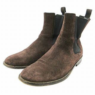 グッチ(GUCCI)のグッチ GUCCI スウェード サイドゴア ブーツ 6.5 25.5cm 茶(ブーツ)