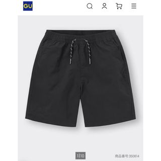 ［GU］ドライアクティブショーツ　半ズボン　BLACK / 140 (男女兼用)