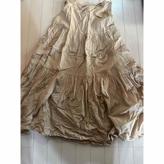 GU ノースリーブティアードドレス ベージュ