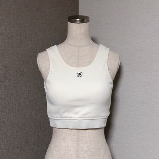 ヘザー(heather)のヘザー ショート リブ タンク インナー トップス ホワイト(タンクトップ)