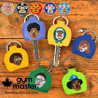 ジムマスター(GYM MASTER)のキーカバー キーキャップ gym master ジムマスター 鍵 カバー 紛失防止 キーホルダー キーケース キーアクセサリー 目印 革 レザー 面白い おしゃれ かわいい 柄 ブランド 刺繍 カラフル 雑貨 家 ロッカ(キーケース)