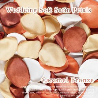 キャラメルブロンズ サテン フラワーシャワー 造花 花びら 結婚式 ◎(その他)