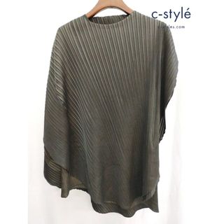 プリーツプリーズイッセイミヤケ(PLEATS PLEASE ISSEY MIYAKE)のH363 [人気] PLEATS PLEASE ISSEY MIYAKE イッセイミヤケ ポンチョ 5 カーキ PP73-JT563 レディース | G★(ポンチョ)