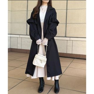 【apres jour】フリルデザインロングトレンチコート(トレンチコート)