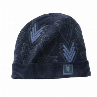 ルイヴィトン(LOUIS VUITTON)のルイヴィトン トリプルＶ ビーニー ニットキャップ ニット帽 総柄 紺 ネイビー(その他)
