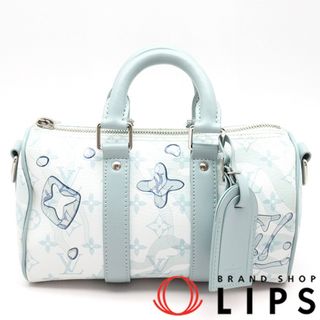 ルイヴィトン(LOUIS VUITTON)のルイ・ヴィトン キーポルバンドリエール25  M22527 モノグラムアクアガーデン レディースボストンバッグ
 ブルークリスタル【中古】(ボストンバッグ)