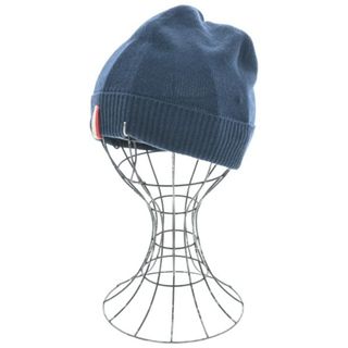 モンクレール(MONCLER)のMONCLER モンクレール ニットキャップ・ビーニー  紺 【古着】【中古】【送料無料】(ニット帽/ビーニー)