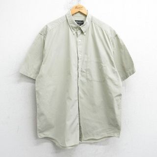 エディーバウアー(Eddie Bauer)のXL★古着 エディーバウアー 半袖 シャツ メンズ 00年代 00s 大きいサイズ コットン ボタンダウン ベージュ カーキ 25jul30 中古 トップス(シャツ)
