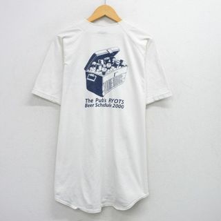 XL★古着 半袖 ベースボール シャツ メンズ 90年代 90s RYOTS ビール ラグラン 大きいサイズ コットン USA製 白 ホワイト 25jul30 中古 トップス(シャツ)