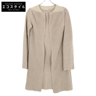 エルメス(HERMES)のエルメス ﾏﾙｼﾞｪﾗ期 ﾍﾞｰｼﾞｭ ﾎﾞﾀﾝﾚｽ ｺｯﾄﾝﾆｯﾄﾛﾝｸﾞｶｰﾃﾞｨｶﾞﾝ 38(カーディガン)