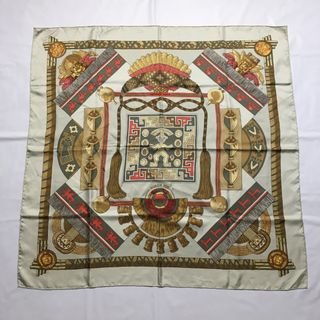 エルメス(HERMES)の2507-11｜美品｜エルメス カレ 90 スカーフ ペールグリーン タグあり(バンダナ/スカーフ)
