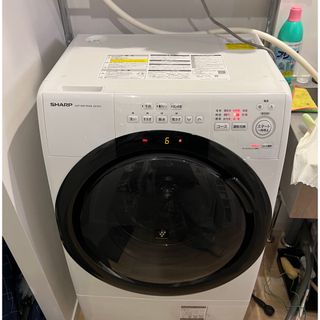 美品　シャープ　2023年購入　ドラム式洗濯乾燥機　ES-S7G-WL(洗濯機)
