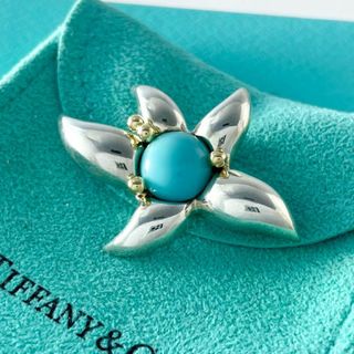 ティファニー(Tiffany & Co.)のオールドティファニー スターフィッシュ コンビ ターコイズ ブローチ RR2fe(ブローチ/コサージュ)
