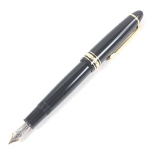 モンブラン(MONTBLANC)の極美品□MONTBLANC モンブラン マイスターシュテュック No146 ペン先14K Mニブ キャップ式 万年筆 ブラック ゴールド 箱・ケース付き ドイツ製 メンズ(ペン/マーカー)