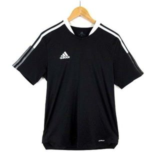 アディダス(adidas)のアディダス Tシャツ ドライ メッシュ 切替 ロゴ 半袖 L 黒(その他)