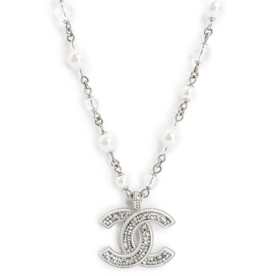 シャネル トップ ペンダント パール チャーム CHANEL - シャネル ココマーク ラインストーン パール