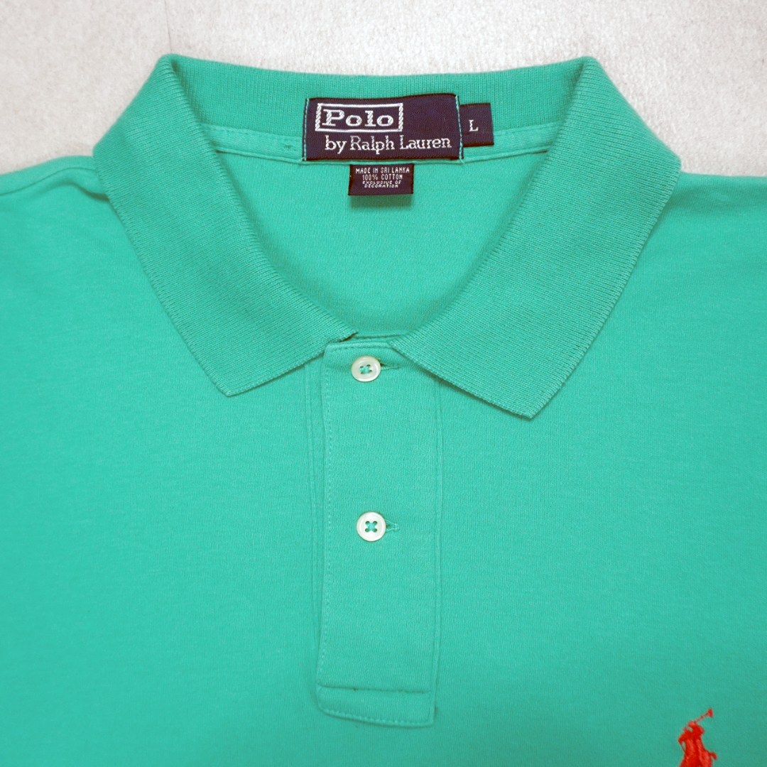 ポロ ラルフローレン ポロシャツ L グリーン 中古・古着通販】POLO RALPH LAUREN (ポロ・ラルフローレン