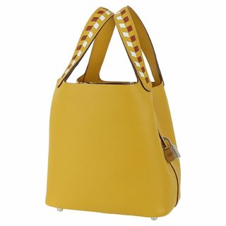エルメス ピコタンロック PM / 18 トレサージュ エプソン イエロー シルバー金具 トートバッグ ハンドバッグ ミニトート レディース ピコタンPM 超美品 中古 9212