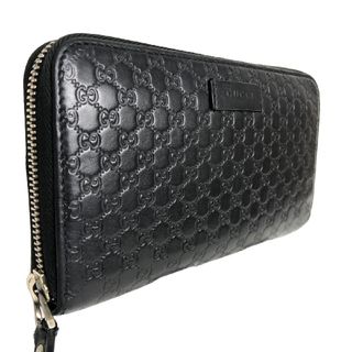 グッチ(GUCCI)の【良品】GUCCI 長財布 マイクログッチシマ ラウンドファスナー(財布)
