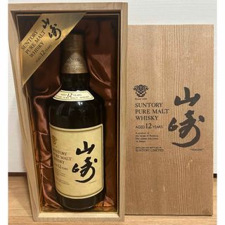 サントリー(サントリー)の山崎12年 サントリー ピュアモルト ウイスキー向獅子　木箱付 SUNTORY (ウイスキー)