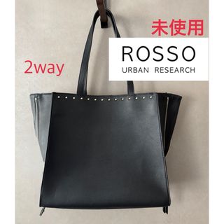 アーバンリサーチロッソ(URBAN RESEARCH ROSSO)の未使用★URBAN RESEARCH ROSSOサイドジップトートバッグ　黒(トートバッグ)