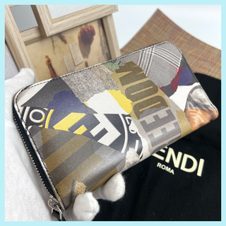 フェンディ(FENDI)の✨極美品✨フェンディ　コラージュプリント　マルチカラー　長財布　ロングウォレット(財布)