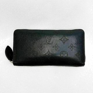 ルイヴィトン(LOUIS VUITTON)の【良品】ルイヴィトン マヒナ モノグラム ジッピーウォレット 長財布 ブラック(長財布)