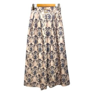 アクシーズファム(axes femme)のアクシーズファム スカート フレア レース フラワー 花柄 ロング丈 F 白 青(その他)