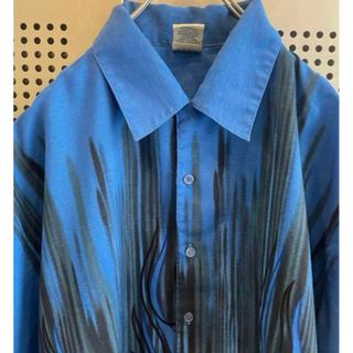 ヴィンテージ(VINTAGE)の古着　ヴィンテージ　シャツ　柄シャツ　ファイヤーパターンシャツ　チカーノシャツ　(シャツ)