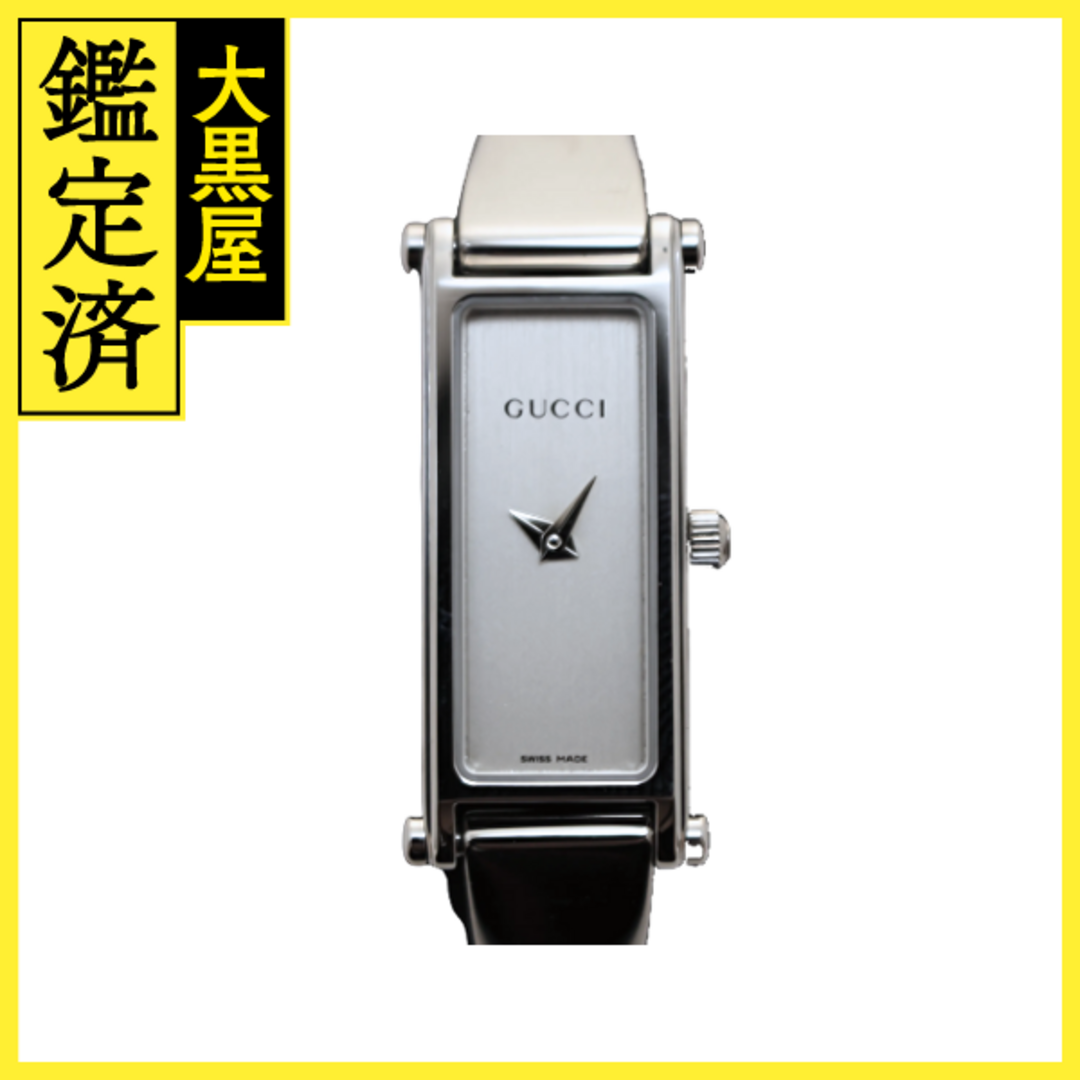 象形文字【稼働品】グッチGUCCI 1500Lバングル黒文字盤レディース GUCCI グッチ レディース腕時計 クォーツ バングルウォッチ