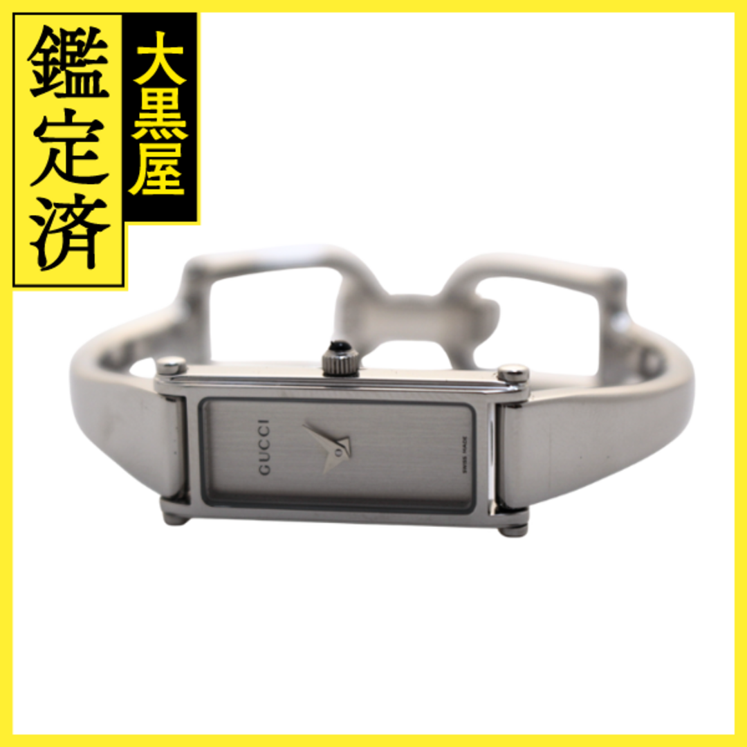 象形文字【稼働品】グッチGUCCI 1500Lバングル黒文字盤レディース GUCCI グッチ レディース腕時計 クォーツ バングルウォッチ