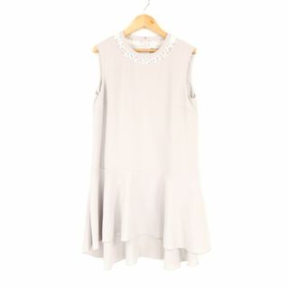 フォクシー(FOXEY)の美品 FOXEY NEW YORK フォクシー 39468 ワンピース 1点 38 Sサイズ相当 ポリエステル100％ ノースリーブ ひざ上丈 レース レディース AD824A62 (ミニワンピース)